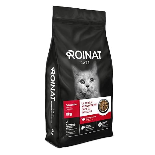 Roinat Pienso para Gatos Adultos con Pollo 8 kg - 35% proteína - Cuidado Articular