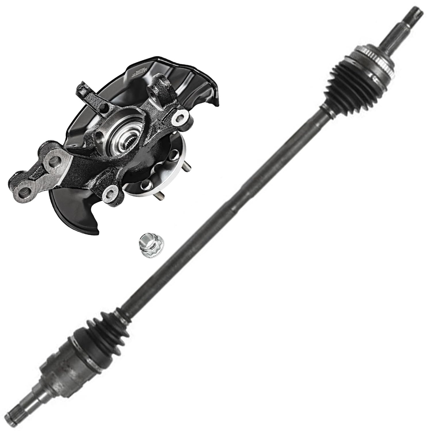 Detroit Axle - Front Right Steering Knuckle Kit for 09-13 Toyota Corolla