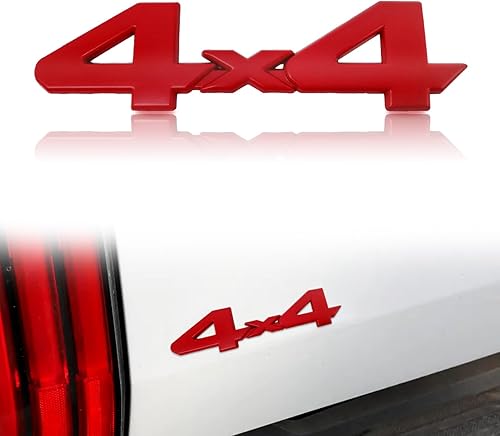 Insignia universal de 4 x 4 con logotipo 3D, repuesto de adhesivo de cobertura completa compatible con Toyota 4Run, Tac, modelo Tun SUV, camioneta,