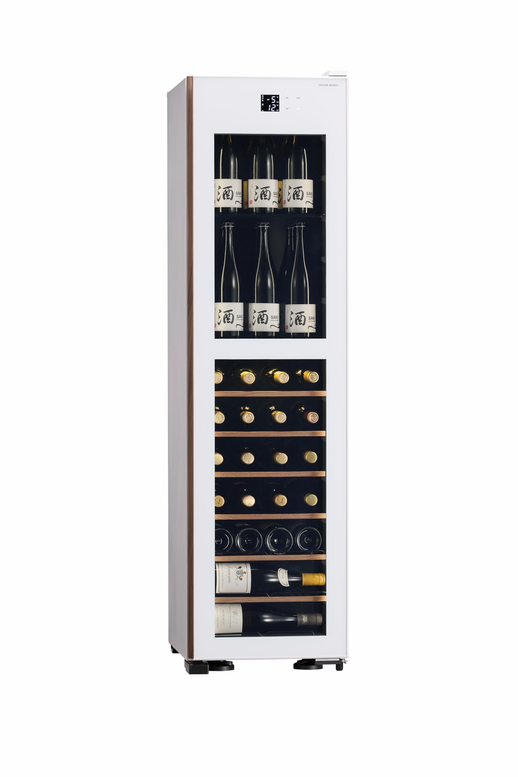 【美品】日本酒/ワインセラー　2つの温度で保管できるスリムなセラー Amazon.co.jp: さくら製作所 氷温M5 ワインセラー 日本酒セラー 50本