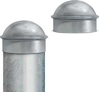 VIVIDA 2-3/8" Chain Link Post Caps 2 PCS, Galvanized Fence Post Caps, for 2-3/8" OD Pipe, Chain Link Fence Parts