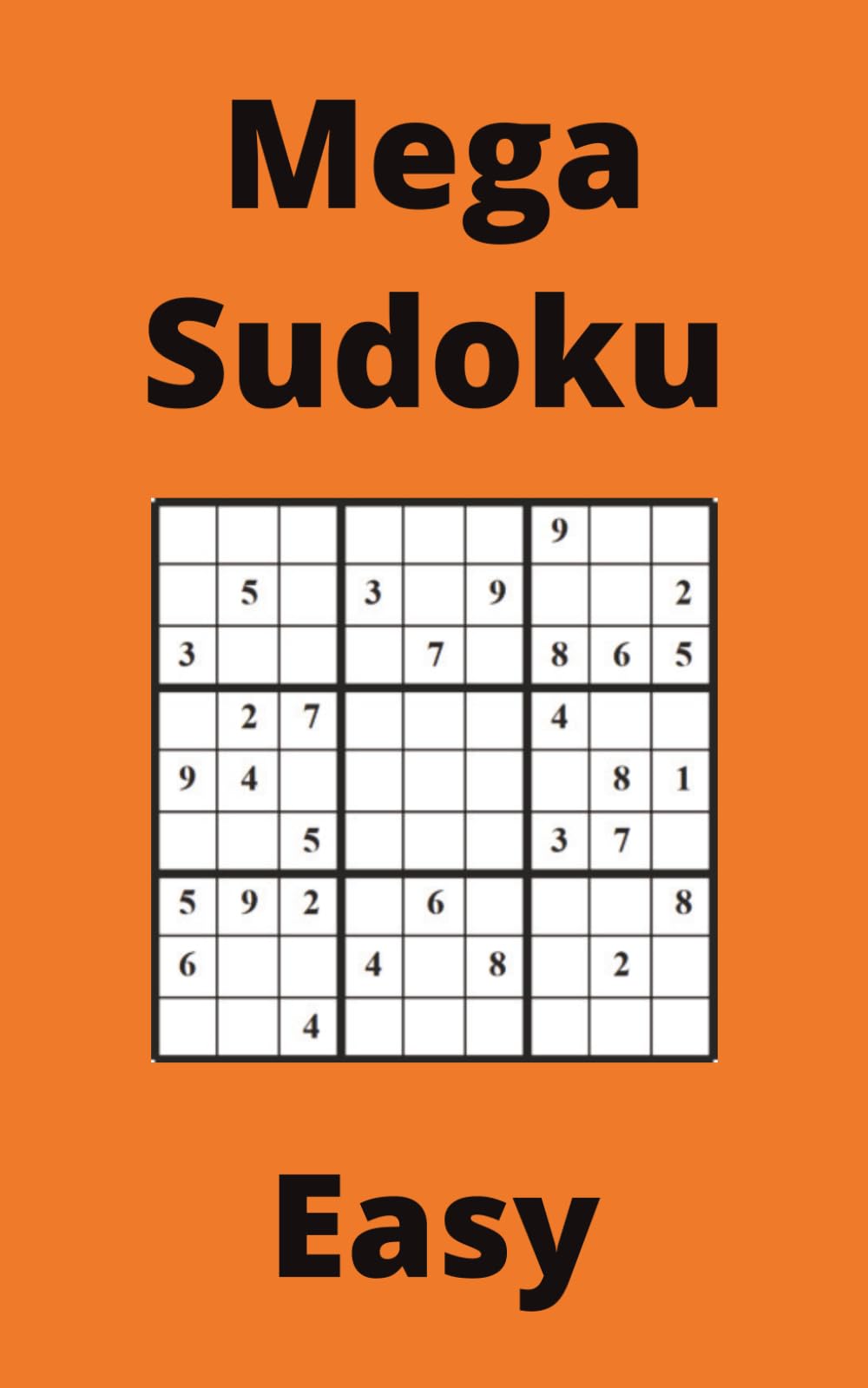 Orange Mega Sudoku Book, 9x9 Puzzles, 150 Pages, 5x8, Easy