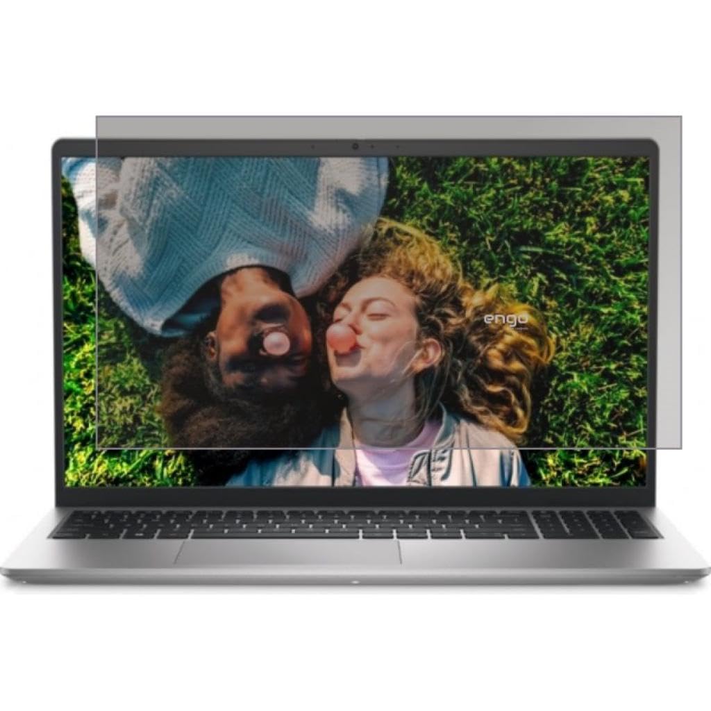 Engo Dell Inspiron 15 3520 15.6 İnç İle Uyumlu Hayalet Ekran Koruyucu Notebook, Yandan Görünmeyen Anti-Spy Gizlilik (Privacy) Laptop Koruması, 9H Temperli Nano Kırılmaz Esnek Cam 16:9