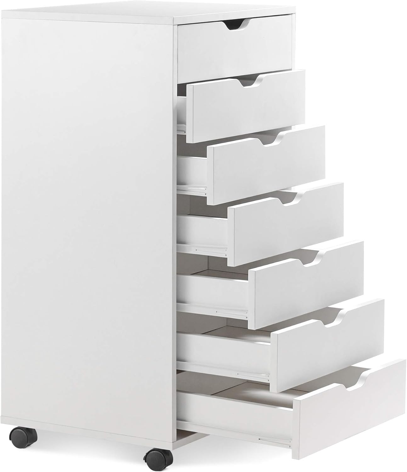 DEVAISE 7 Drawer Dresser, Storage Cabinet for Makeup, Tall Chest of Drawers for Closet and Bedroom, White : Home & Kitchen