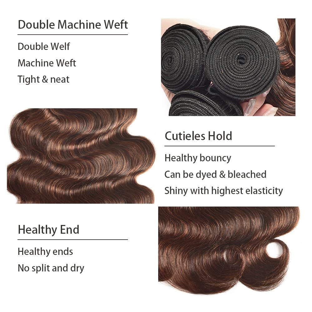 30 32 34 inch Ombre Brown Bundles P430 Body Wave Bundles Human Hair #4 Body Wave Bundle Highlight Human Hair Bundle