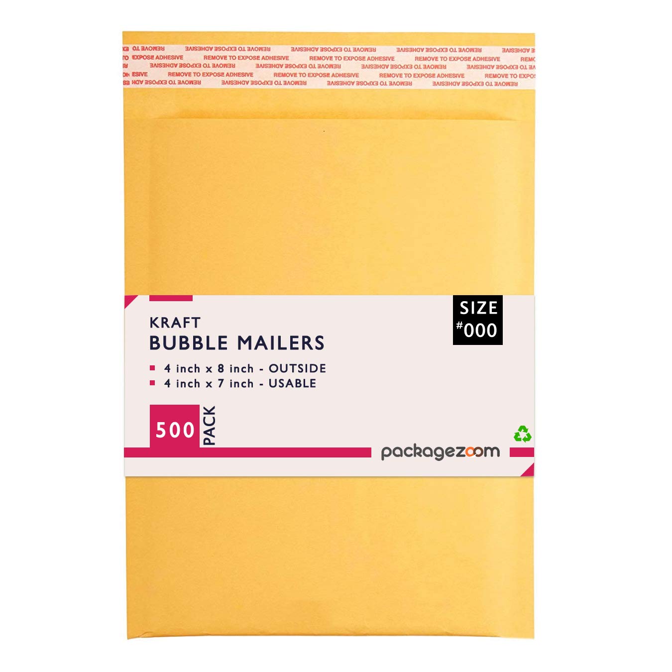 25 Pack Of 4x8 Bubble Mailers – #000 Padded Envelopes For Shipping Small Items 8 thumbnail image