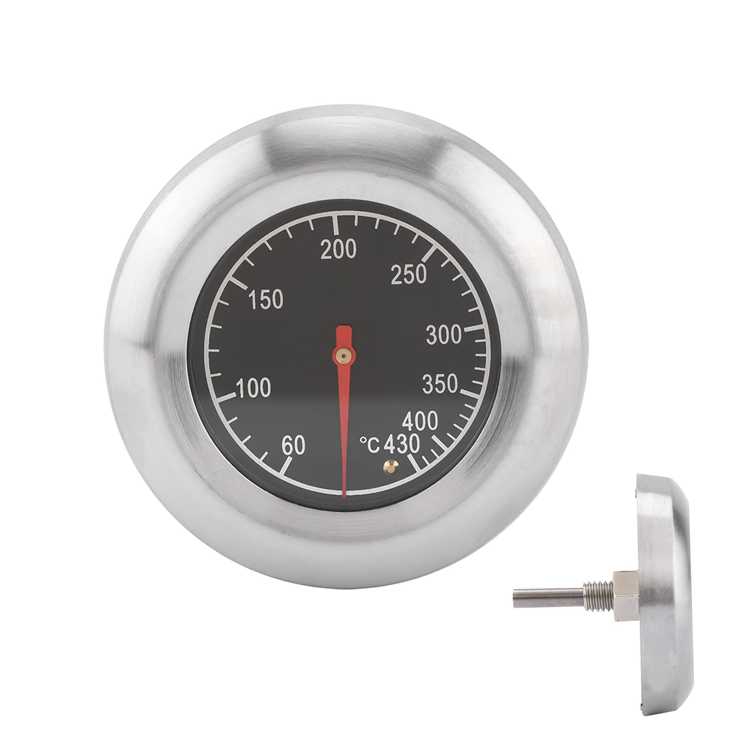 SIXHAOBU Stainless Steel BBQ Smoker Grill Thermometer, Gas Grill Lid Thermometer, 60~430โ Stainless Steel BBQ Thermometer