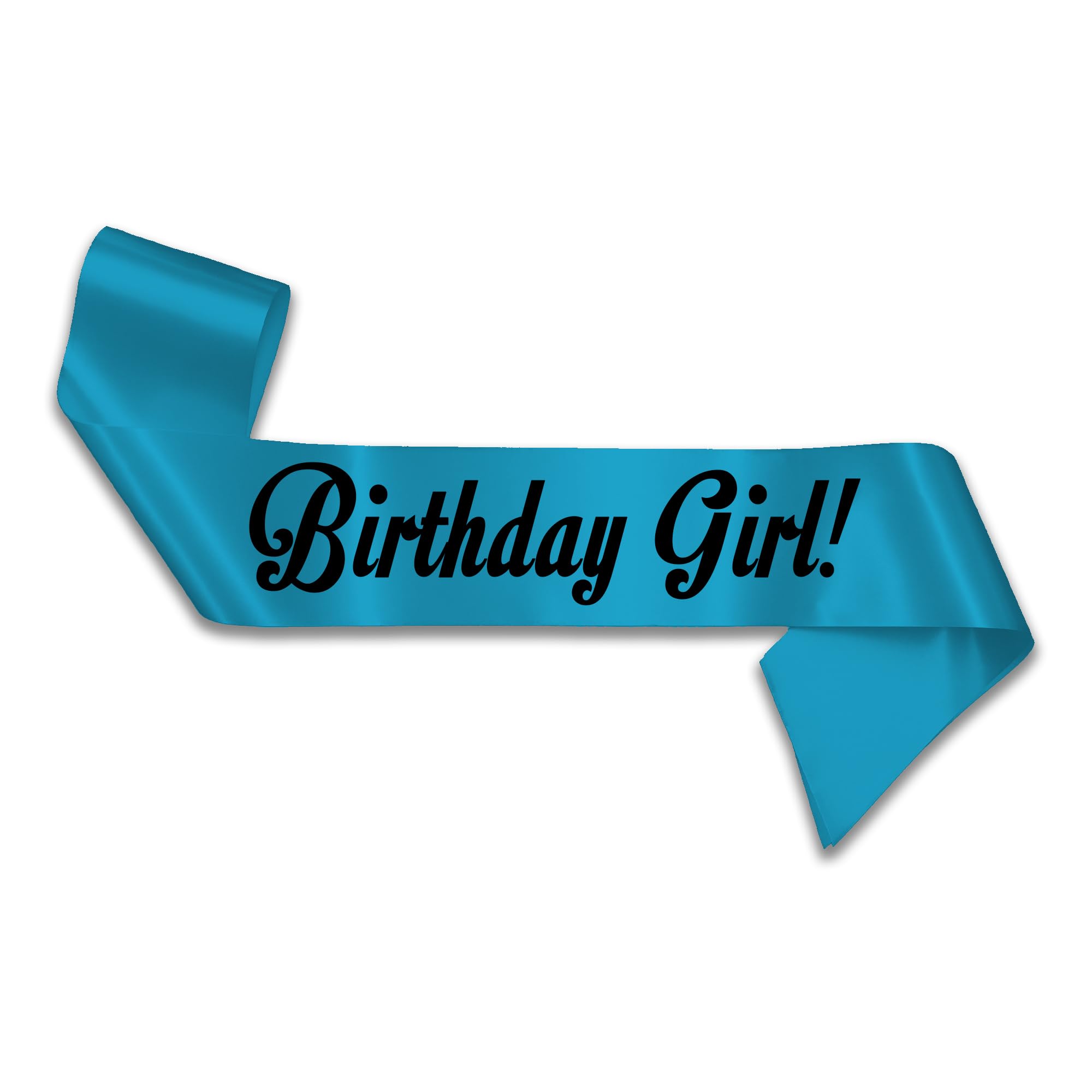 My Pretty Little Gifts Birthday Girl Sash - 160cm: Turquoise - 16th 18th 21st 30th 40th 50th 60th — image 1