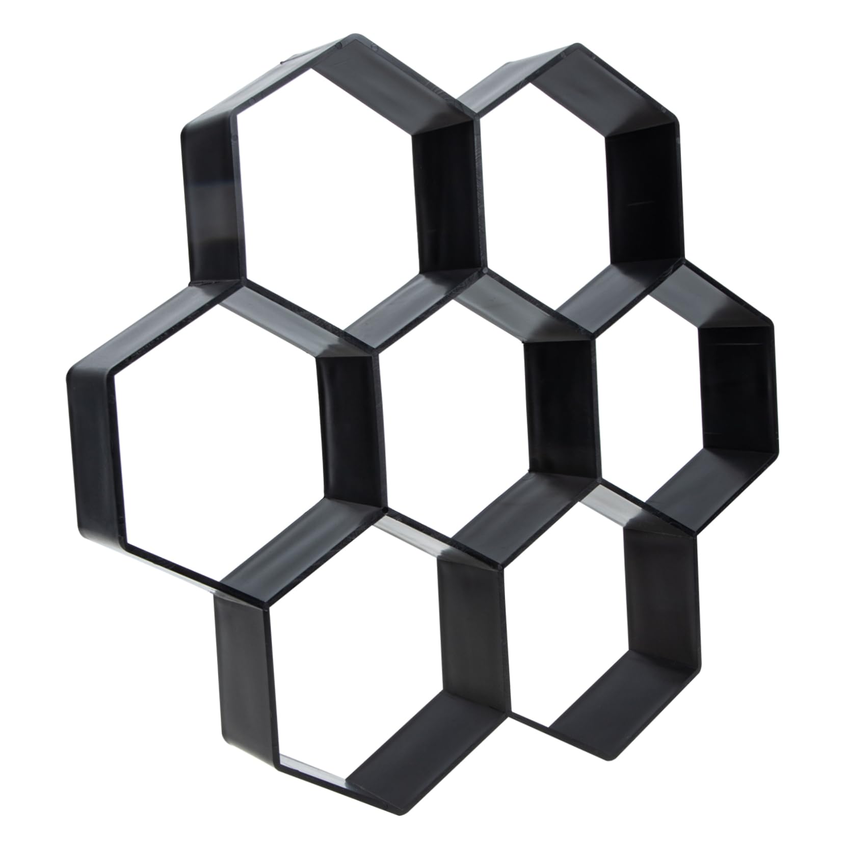 Concrete Hexagon Planter Mold for Patio Slabs DIY Cement Pot Molds for Paving Path Pavement and Gravel Grids Refractory Black Plastic Mold for Cement Jar and Concrete Forms