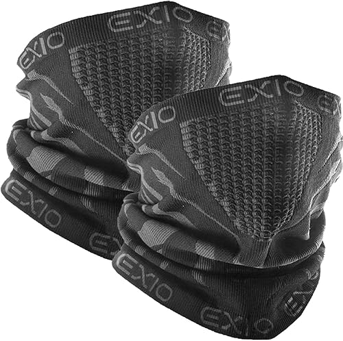 EXIO - Polainapasamontañas abrigador para el cuello, en invierno (1 paquete o 2 paquetes) Cobertura facial a prueba de viento para esquí, snowboard