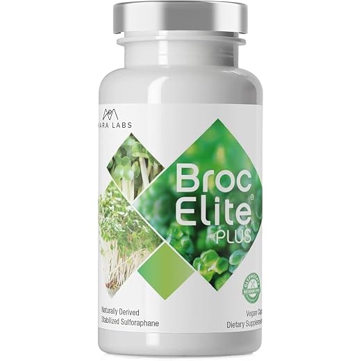 BrocElite Plus - Broccoli Supplement with Stabilized Sulforaphane Extract - Heart Health, Joint Support, Immune Health & Cognitive Supplement - No Glyphosate Residue - 60 Vegetable Supplement Capsules