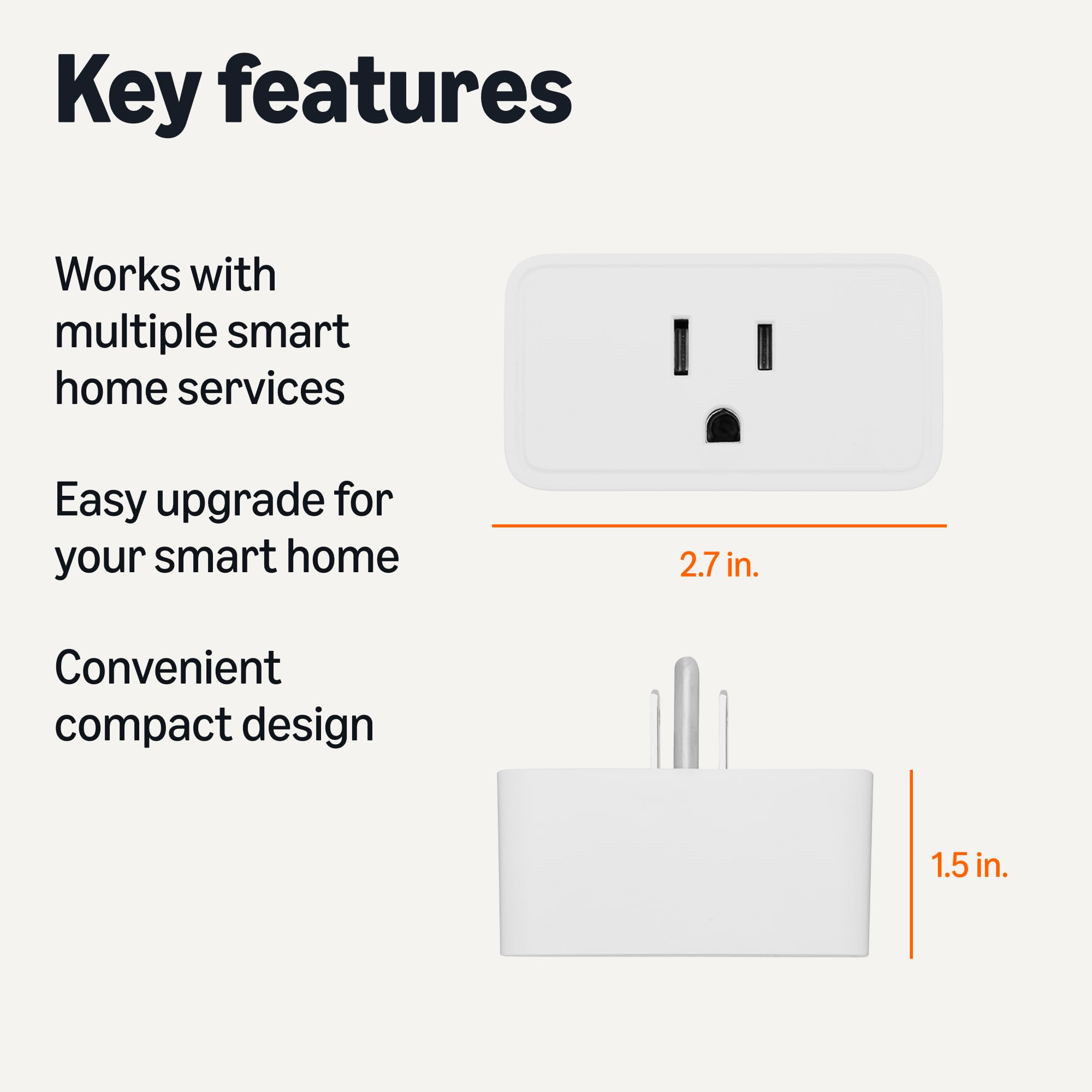 Amazon Basics Smart Plug Matter Compatible Compatible with Amazon Alexa Google Home Apple HomeKit Matter Hub Required 2 — view 2