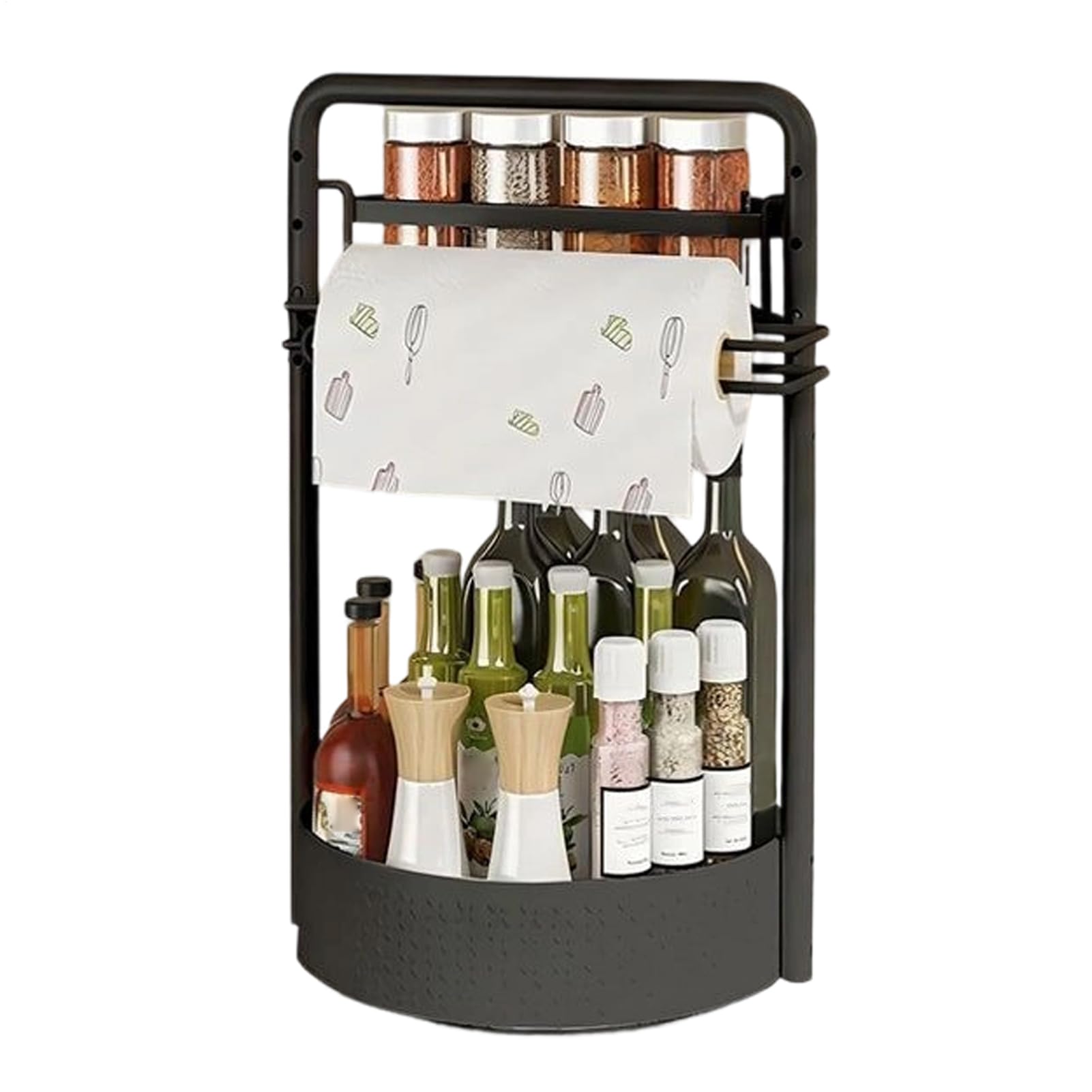 Estante Giratorio De Especias De Cocina Estante de 2 Niveles para Encimera | Estante Giratorio para Especias de Cocina para Despensa Cocina Hogar Dormitorio Apartamento Condimento