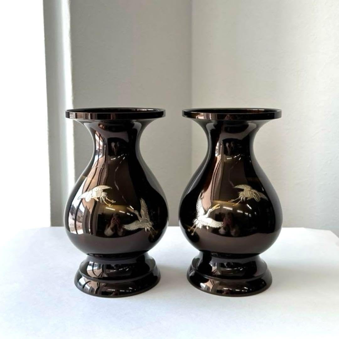 萩焼 波多野善蔵造 白萩 耳付 花入 花瓶 飾壺 双耳 共箱 / 花器 茶道具