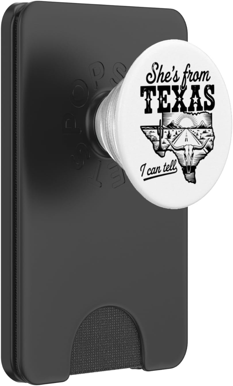 She's from Texas I Can Tell Retro Vintage Girl PopSockets PopWallet for MagSafe