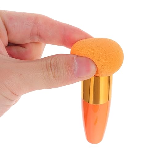 Miniatura 5 de Beaupretty 3 esponjas de maquillaje para base de belleza, esponja de maquillaje, esponja de cuña, esponjas con asa, mezcladora cosmética profesional