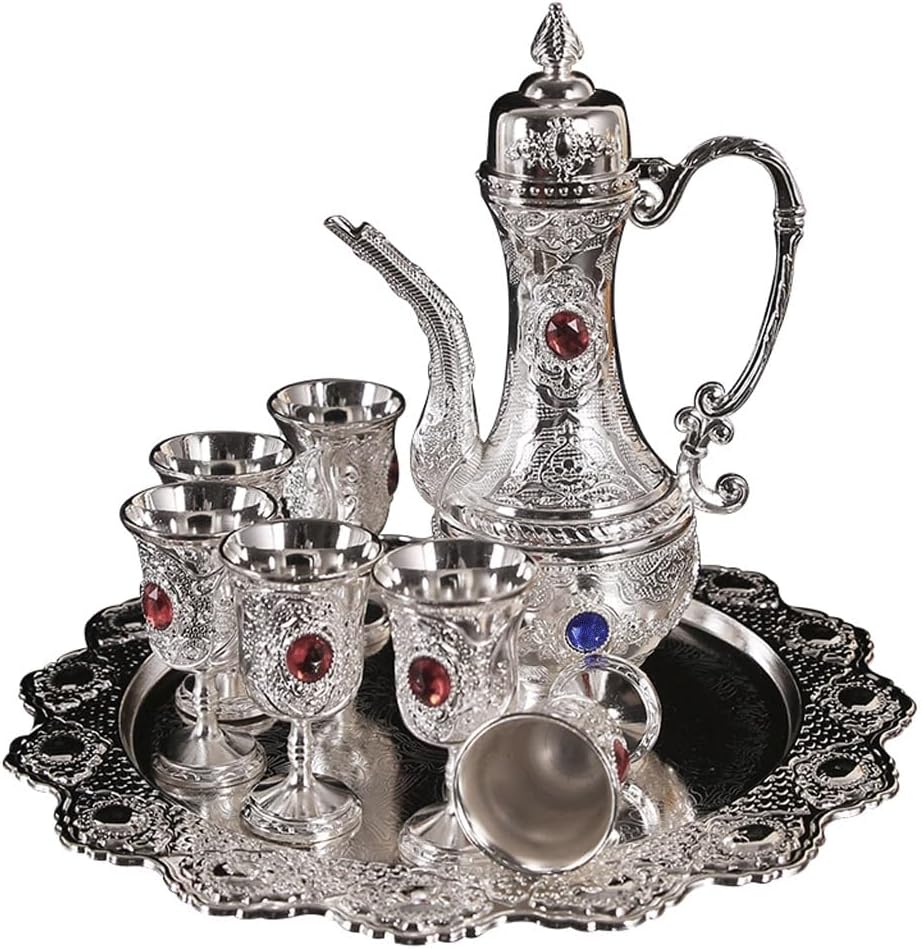 Wine Set a Small Eight-piece of Individual Shot Glass Holder Decoration