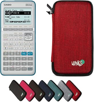 Casio Graph 35+E II including a WYNGS protective case in Red - Basic Set French