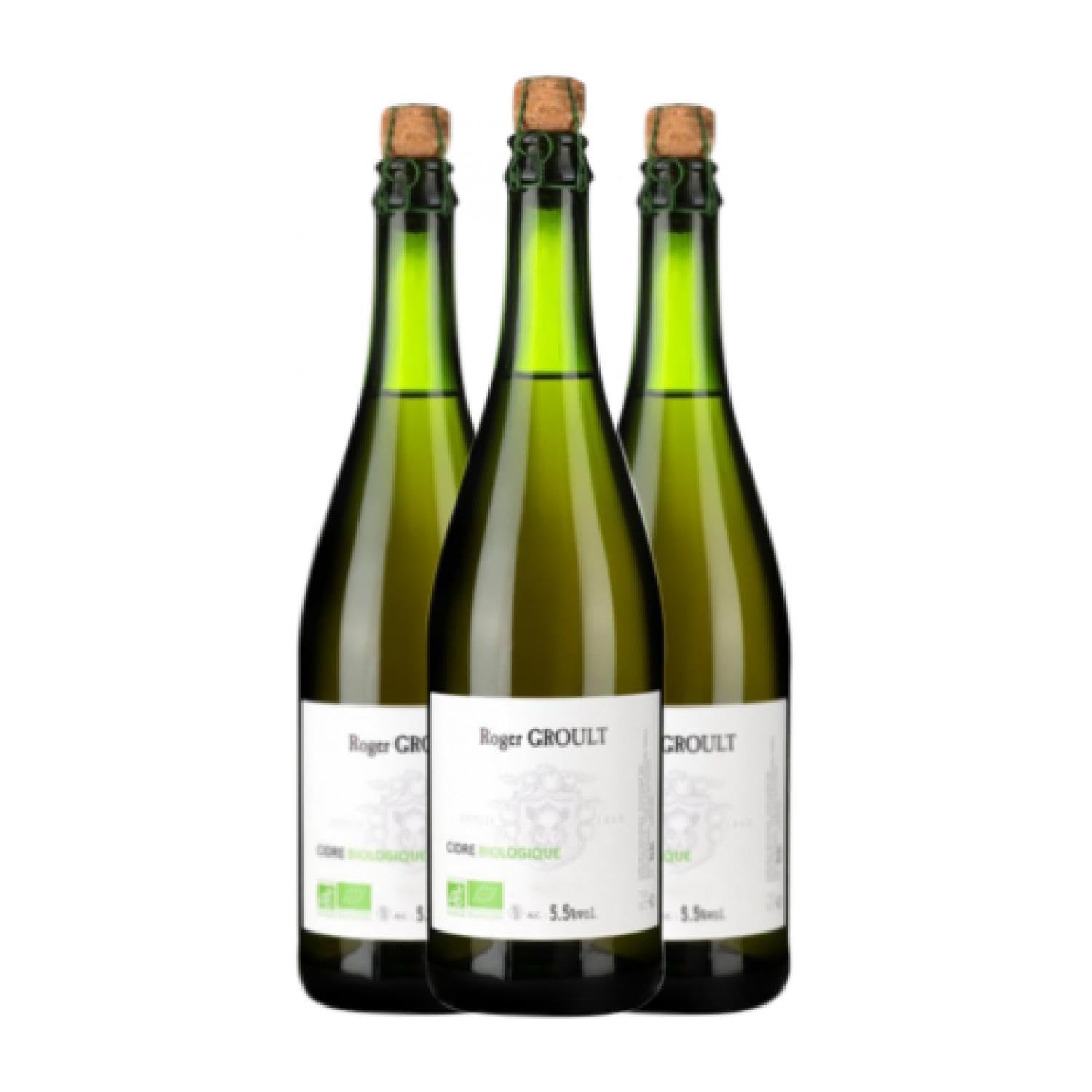 Sidra Roger Groult Ecológica Calvados Pays d'Auge 75 cl (Caja de 3 Botellas de 75 cl)