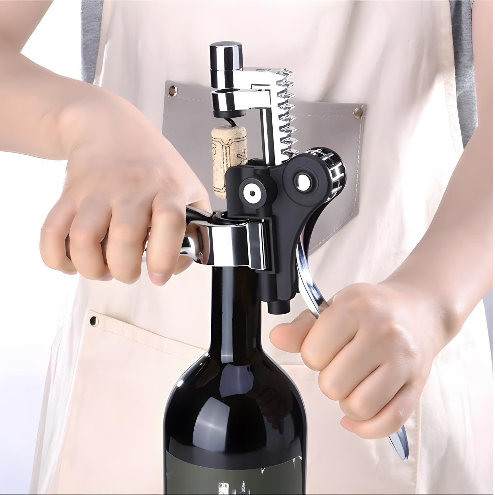 5-teiliges Korkenzieher Wein Geschenkset: Weinflaschenöffner aus Edelstahl, Praktisches Design WKorkenzieher-Weinöffner-Set für Zuhause, Feste und Geschenkgelegenheiten, für alle Arten von Korken