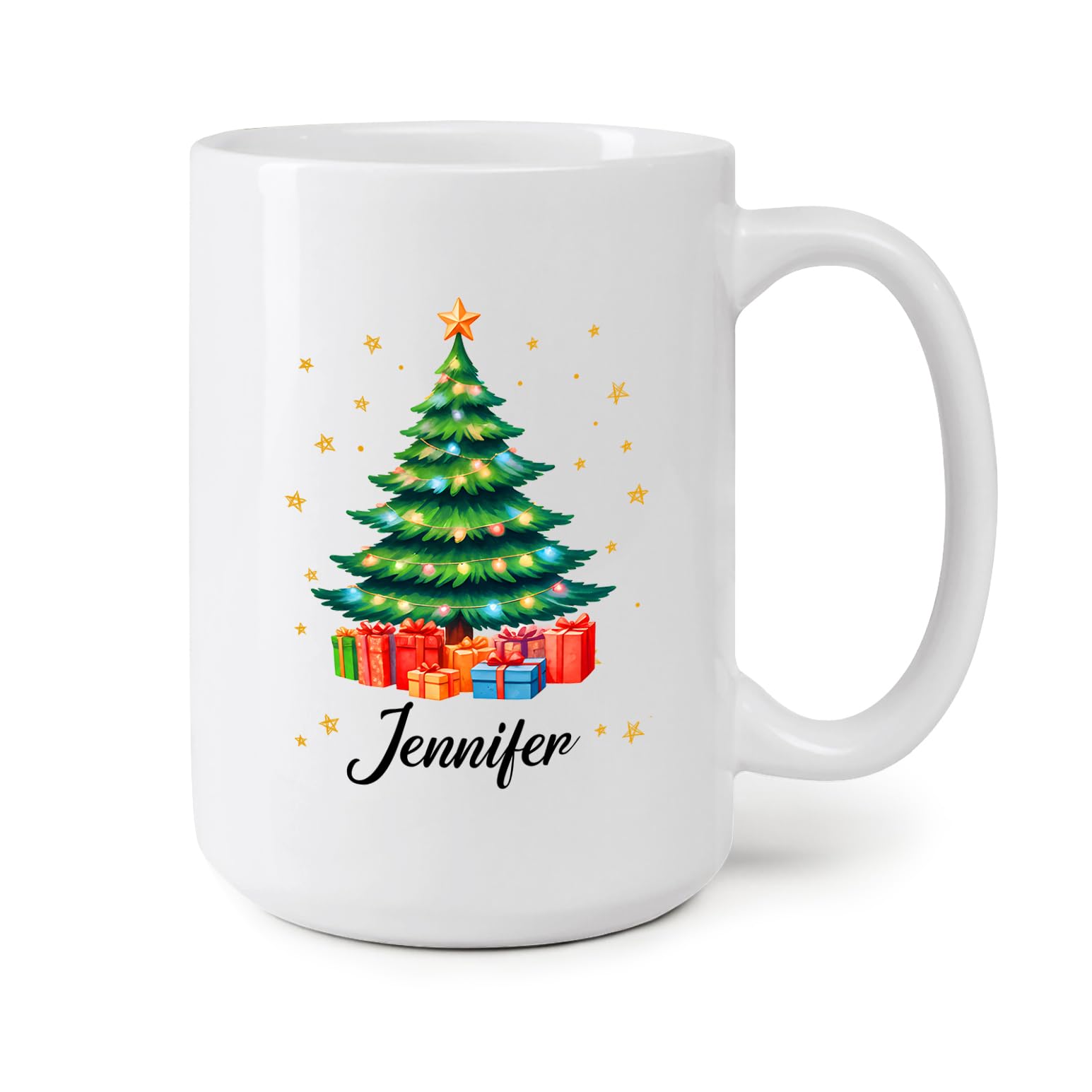 Amazon.com | Personalized Coffee Mug Christmas Tree In Starlight, Customized  Name Christmas Tree Mug, Novelty Xmas Tree Coffee Cup Gifts For Family  Friends Coworker, Custom Xmas Tree Ceramic Mugs 11oz 15oz: Coffee