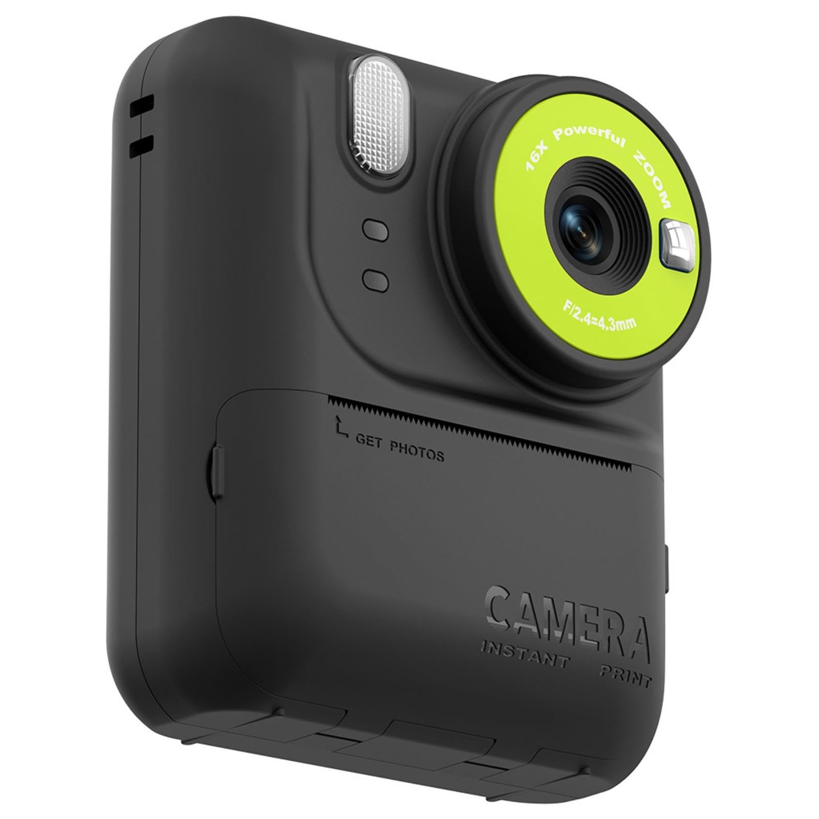 Instant Print Camera Mini Instant Print Young Photographer's Device Rechargeable for Children and Girls, Young Children, Everyday Play, Travel Black Green-picture-27