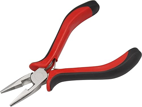Ryalan Alicates de nariz de aguja, alicates de precisión con cónico extra largo y mandíbulas no dentadas para hacer joyas, alambre de flexión y