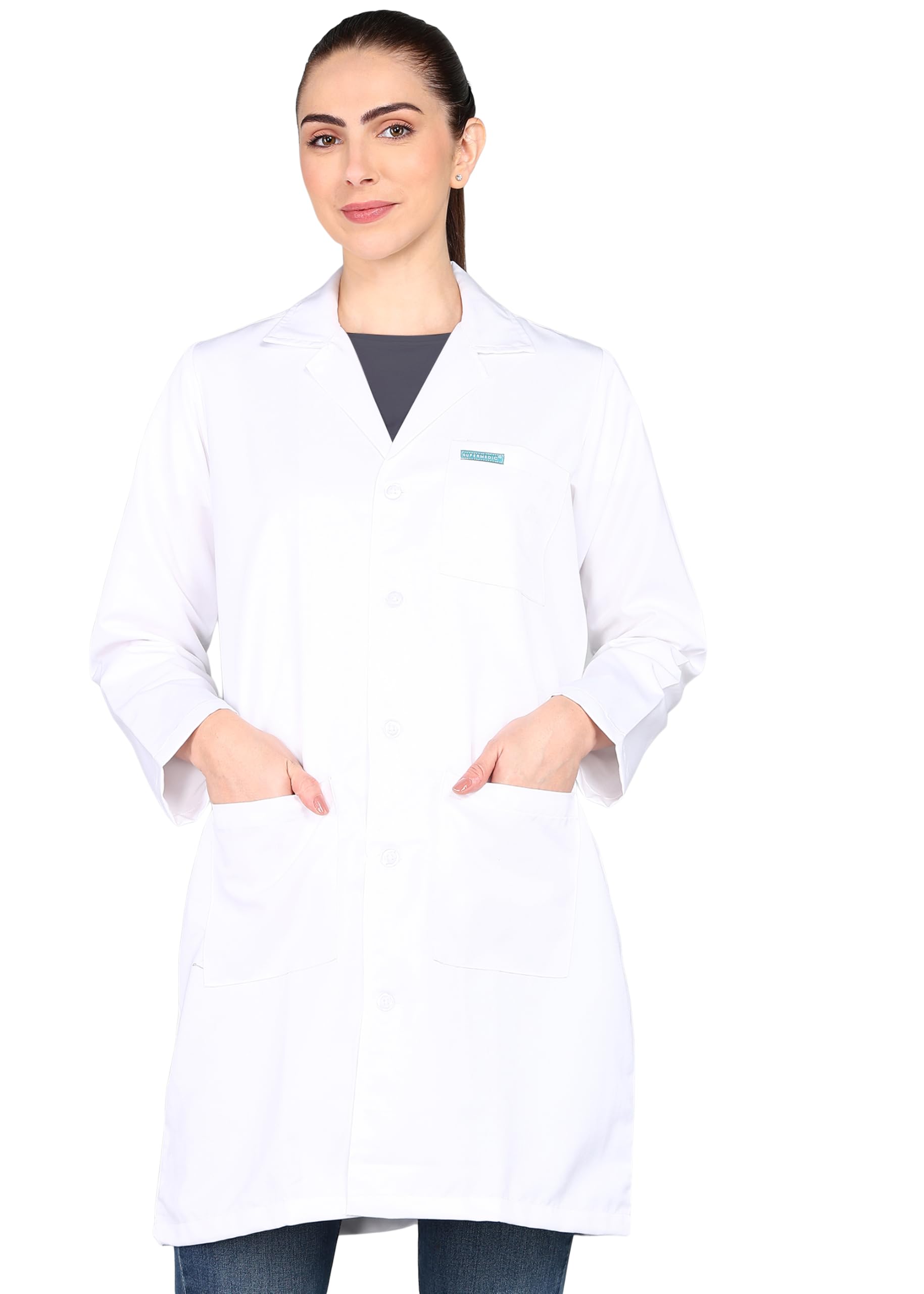 Supermedic, Womens Labcoat, Long Sleeve, Ideal for Doctors & Healthcare Professionals, 4XL (B0D15LHHYK) Amazon Price History, Amazon Price Tracker