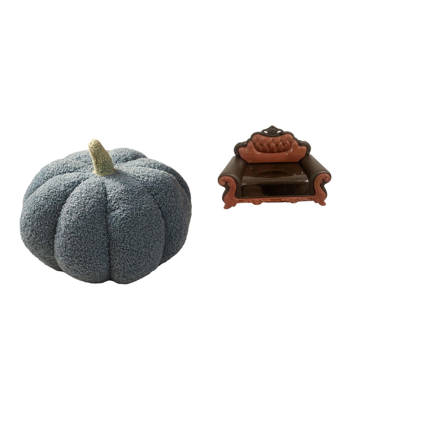 Halloween Pumpkin Plush Sofa Cushion Miniature Chair Model Decorative Pillow for Bedroom Bed Room Micro Landscape Gift Decor|Home & Garden | Home D?©cor | Pillows-image-7