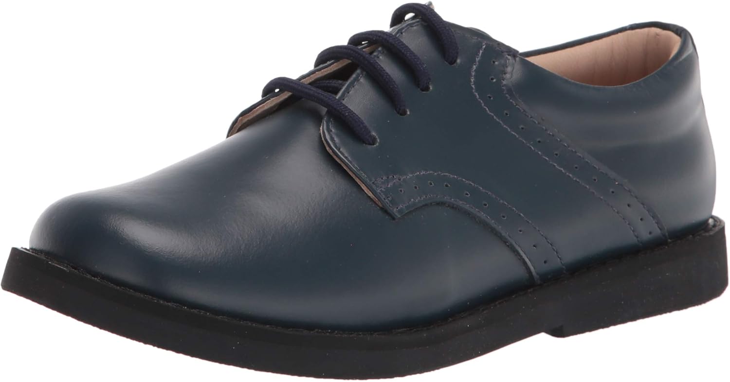 Elephantito Boy's European School Uniform Shoe, Navy, 7 Toddler