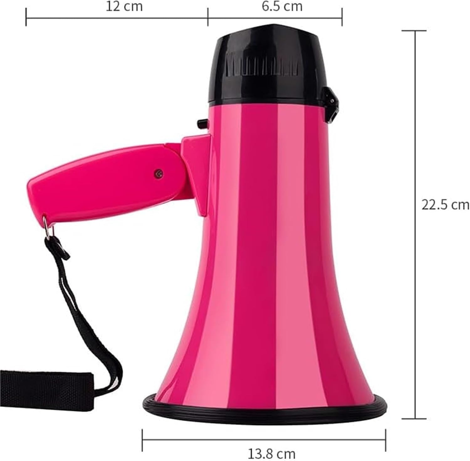 Megaphone, Hand 25 Watt Bullhorn with Siren Loud Speaker for Indoors and Outdoors Microphone