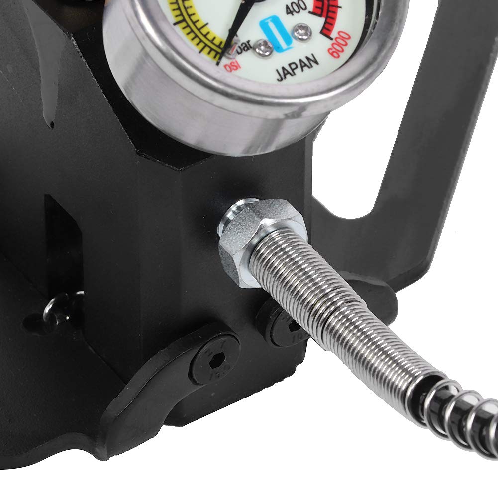 Bomba de Alta Presión 30mpa/40mpa Inflador Manual de Neumáticos con Separador de Agua y Aceite para Automóviles, Motocicletas, Neumáticos de Goma para Botes Acero Inoxidable, Plegable, Diseño