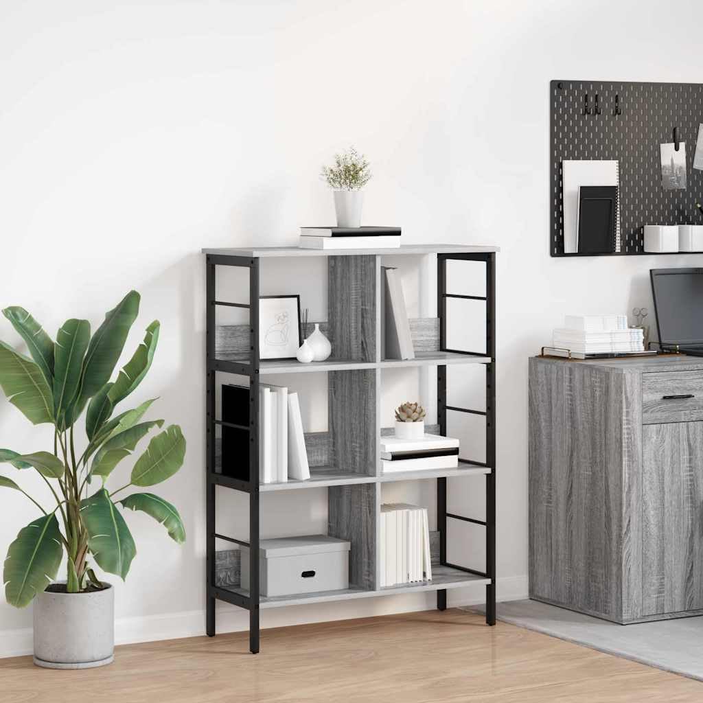 Generisch Bücherregal Graues Sonoma 82 x 32 x 112 cm Holzwerkstoff,Möbel,Regalsysteme,Bücherregale Bücherschränke-883991
