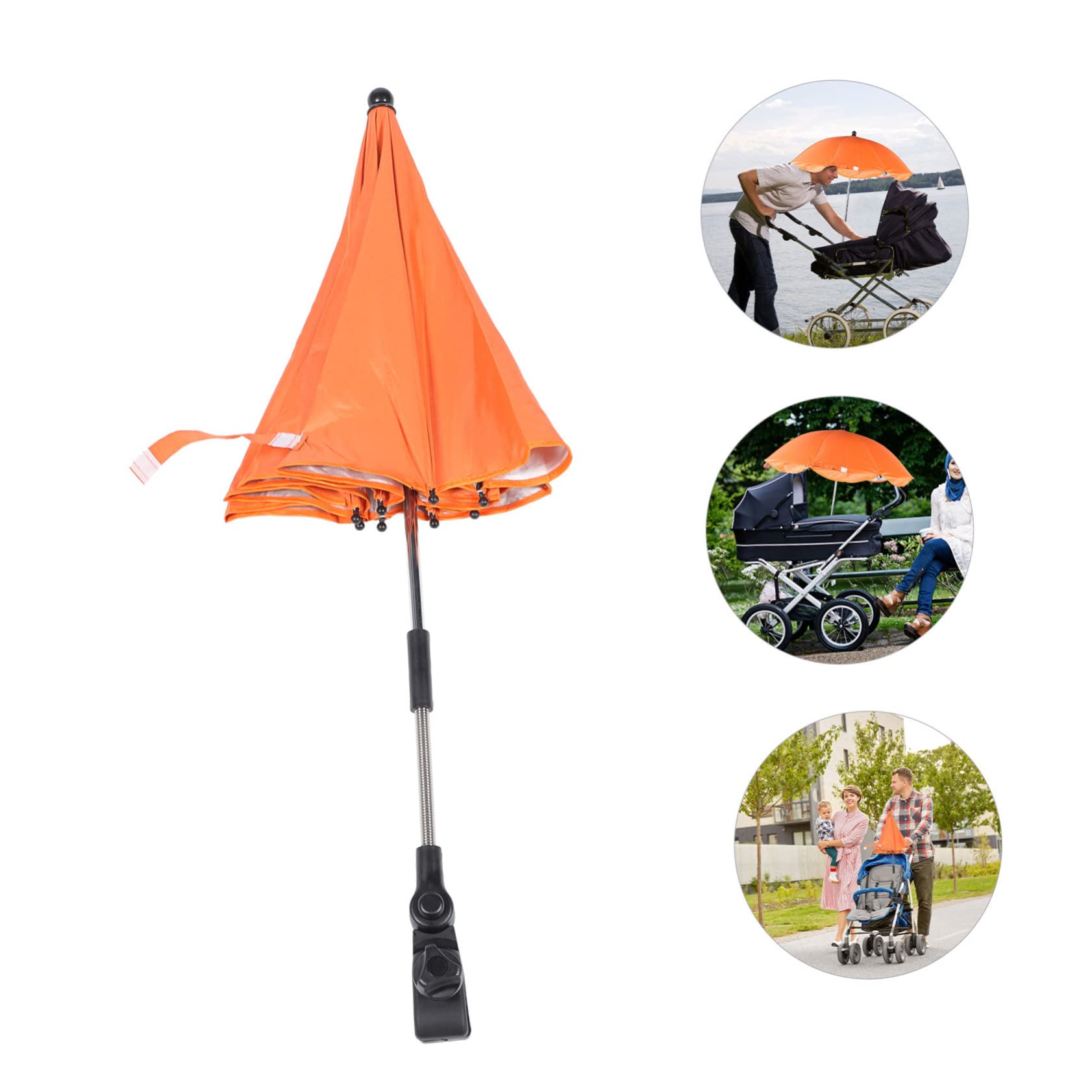 KOMBIUDA 2stücke Stroller Clip Umbrella Mit Uv-schutz Und Verstellbar Für Kinderwagen Buggy Und Für Sonnige Tage