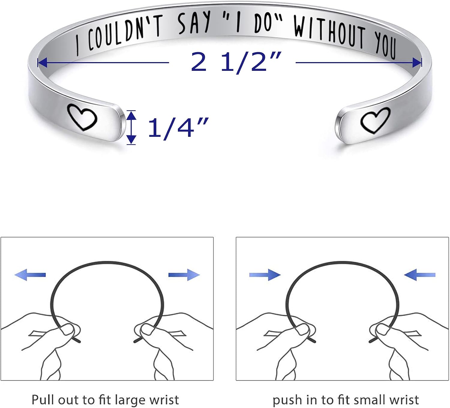 Miniatura 2 de LParkin Pulseras de regalo de dama de honor para dama de honor, regalo de propuesta de dama de honor, pulsera para fiesta de novia, mujer, regalo de