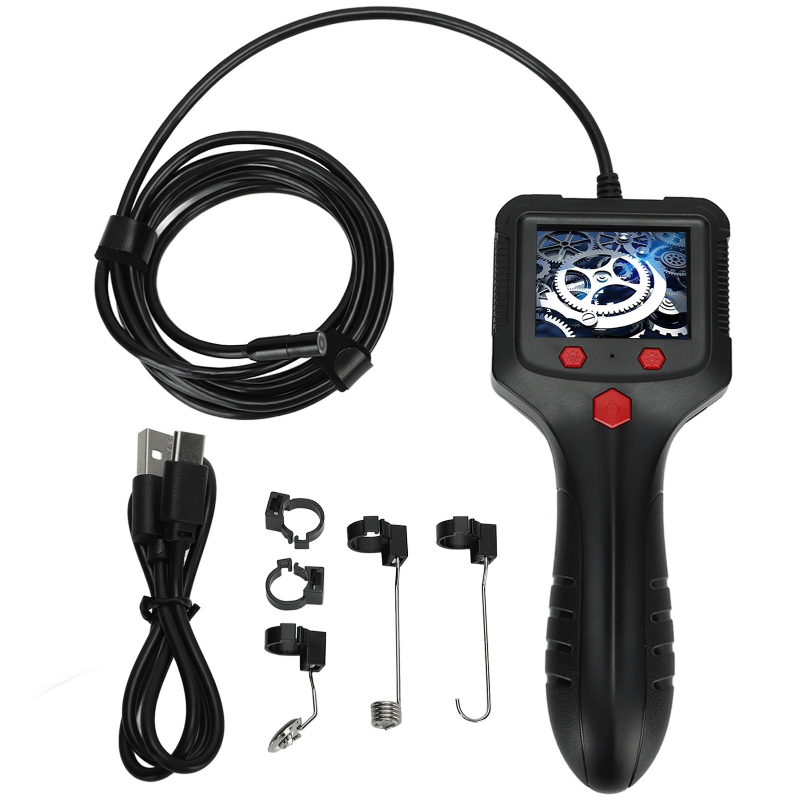 Changor Caméra Endoscope, Caméra d'inspection Numérique HD de 8mm de Diamètre Résolution 1920x1080P pour l'inspection des Pipelines