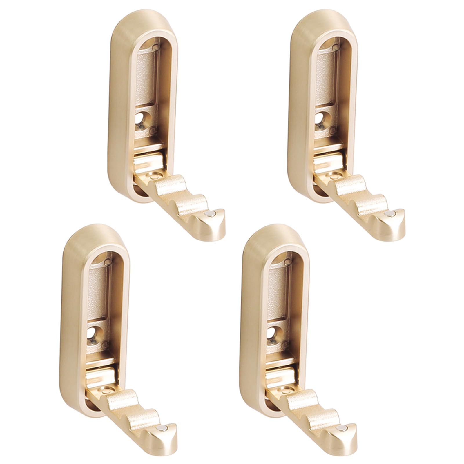 Msioytog Brushed Copper 4Pcs Retractable Wall Hook For Bathroom & Closet Space Saving Folding Hook Functional & Stylish For & Hat Foldable Wall