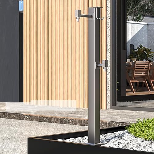 Grifo de jardín vertical anticongelante para exteriores, columna de agua cilíndrica independiente, hidrante de verano, fuente de agua duradera para jardines y césped