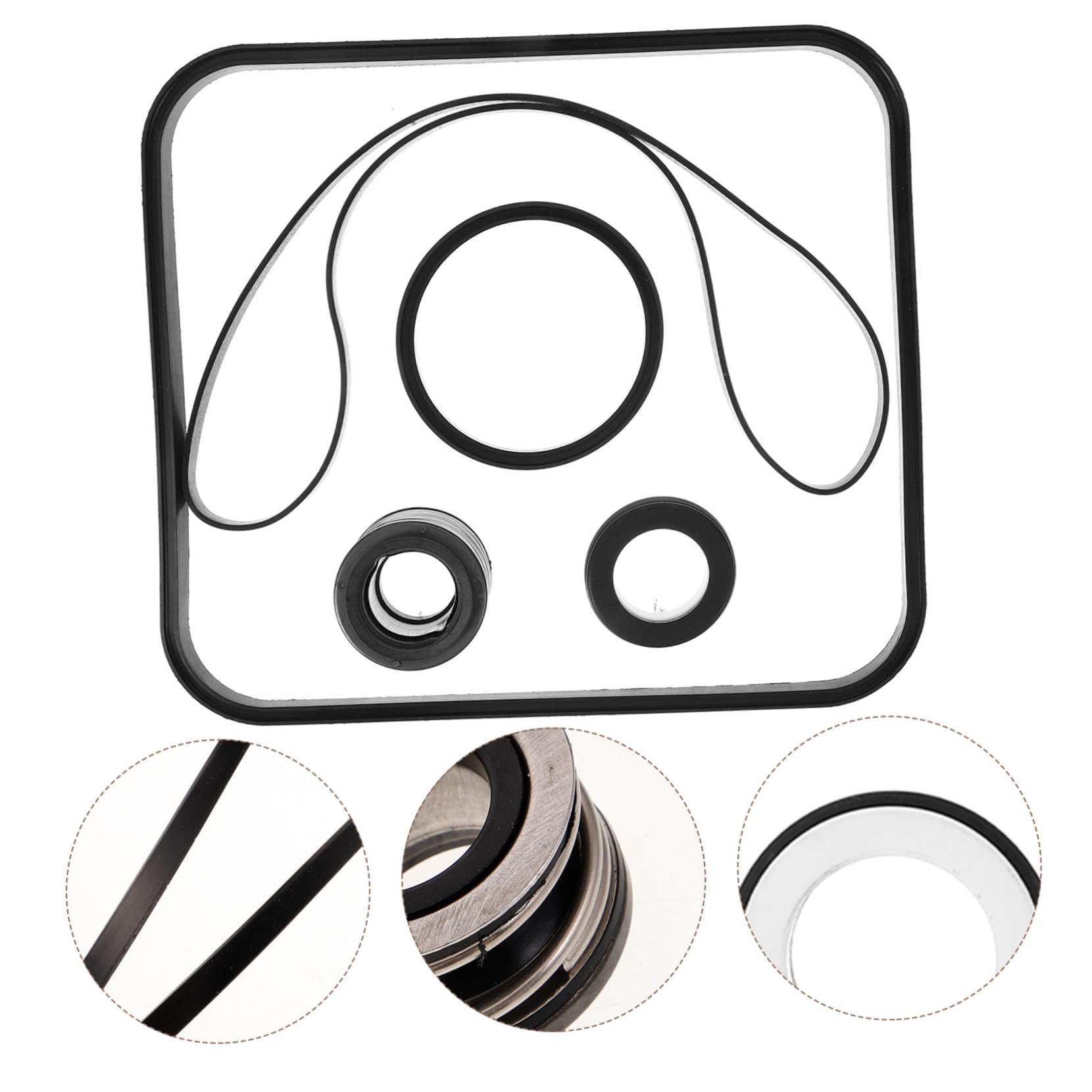 POPETPOP 5 Juegos Sellos para De Piscina Reemplazo De Tapa De Piscina Suministros para De Piscina Círculo De Sellado De Goma Anillos De Sellado De Goma Caucho Black