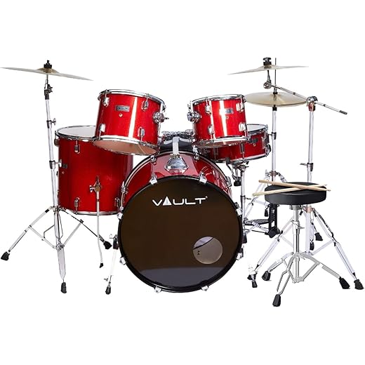 Vault Groover 22 Acoustic Drum Kit - Red