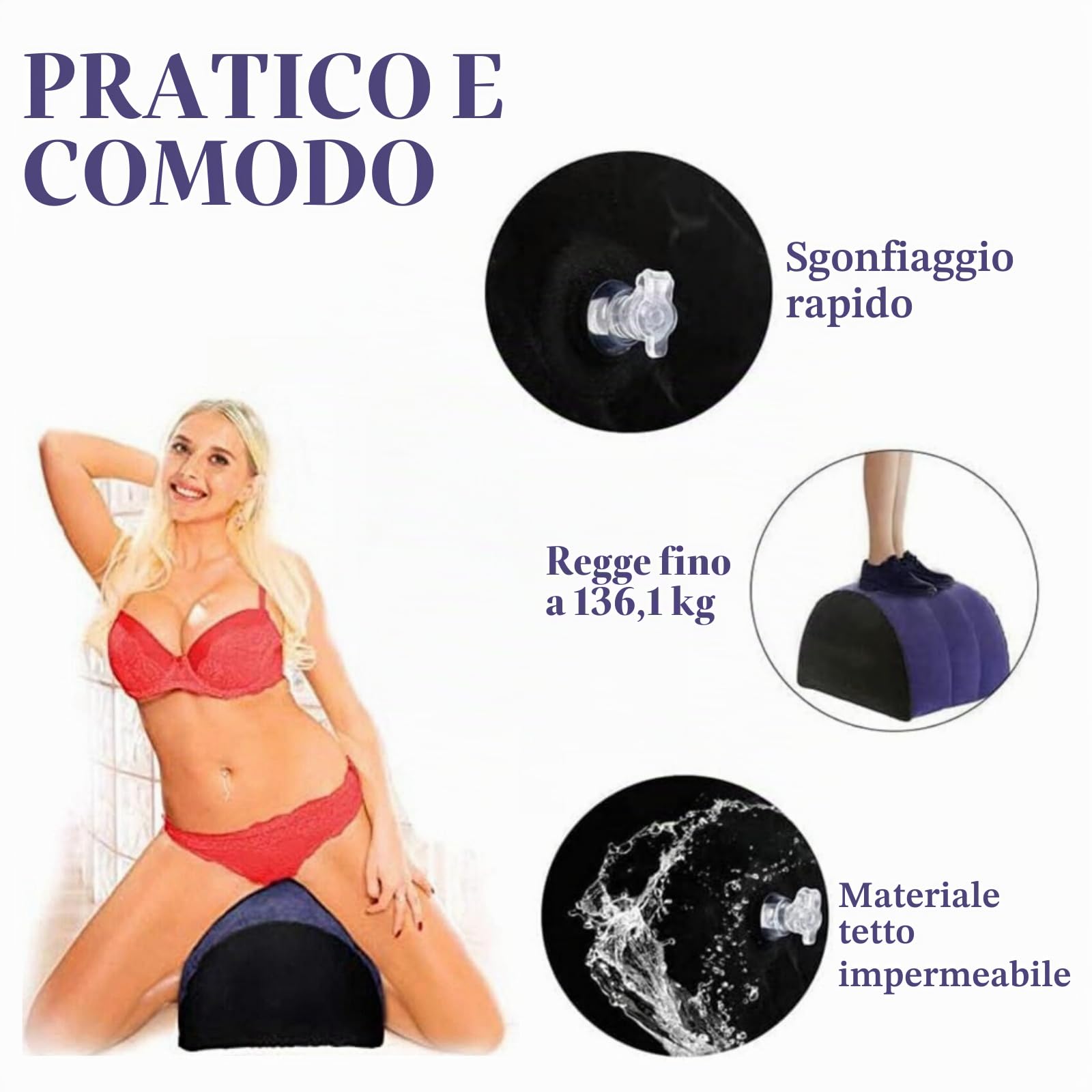 Sex Toy Dildo Mount Sex Position Cuscino Adulto Giocattoli per Adulti Sex Mobili Cuscino Sesso Cuscino Donne G Punto Posizione Cuscino Multifunzionale Gonfiabile