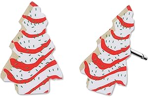 Christmas Stud Earrings for Women Girls Peppermint Candy Cane Statement Earrings