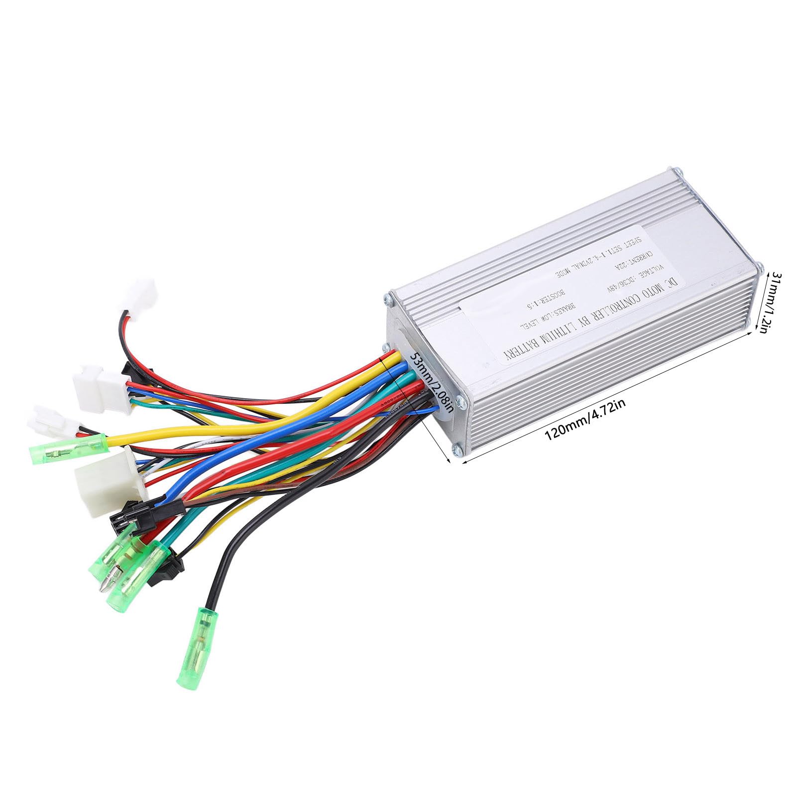 BuyWeek Kit Controller Brushless Bici Elettrica, Controller Motore Brushless 36V 48V 500W 750W 22A 9 Tubo con Misuratore Display LCD S866 per Bici Elettrica Scooter E-Bike