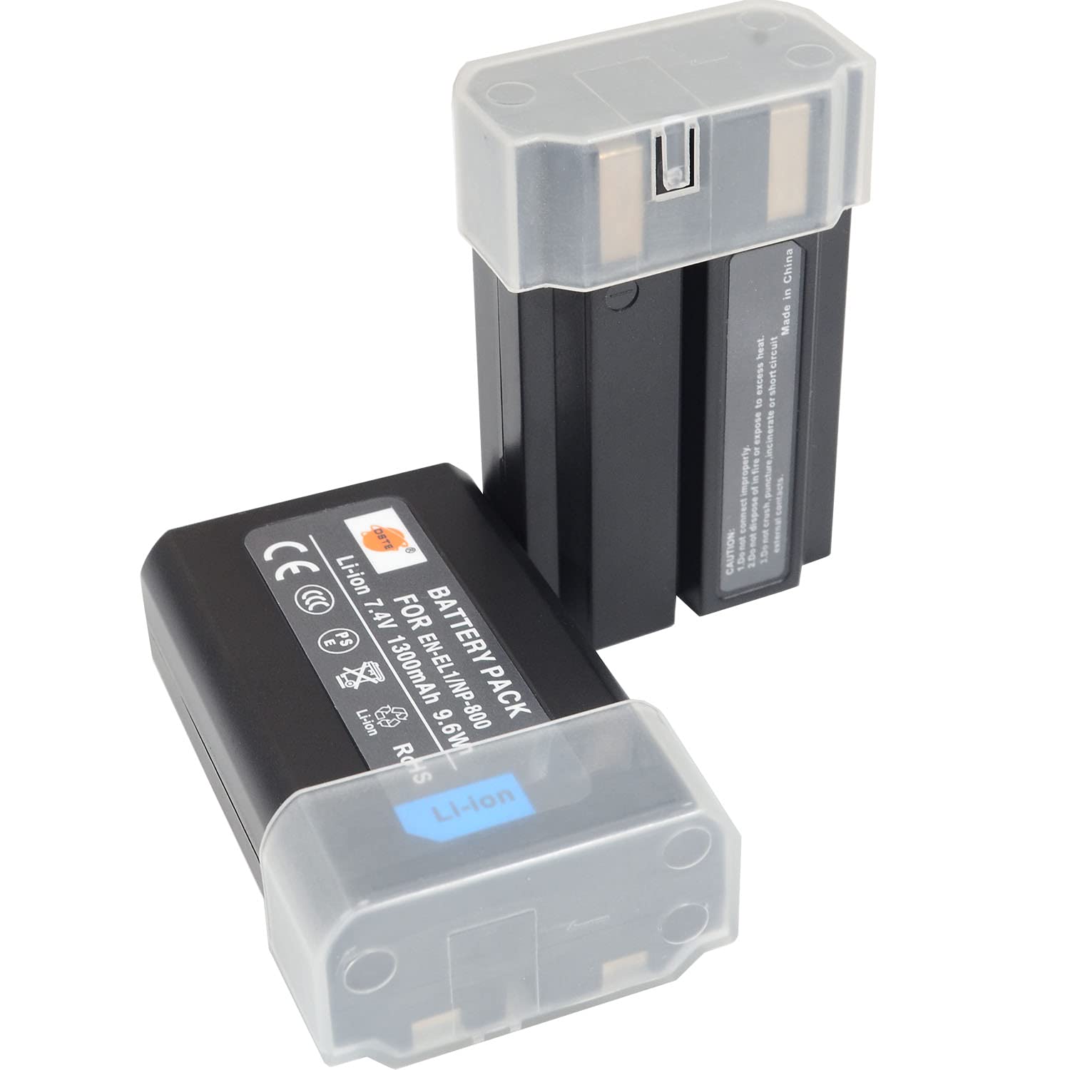 DSTE 2PCS EN-EL1 ENEL1 Li-Ion Battery Compatible with Nikon Cooipix 4300 4500 4800 5400 5700 775 8700 880 885 995 E880