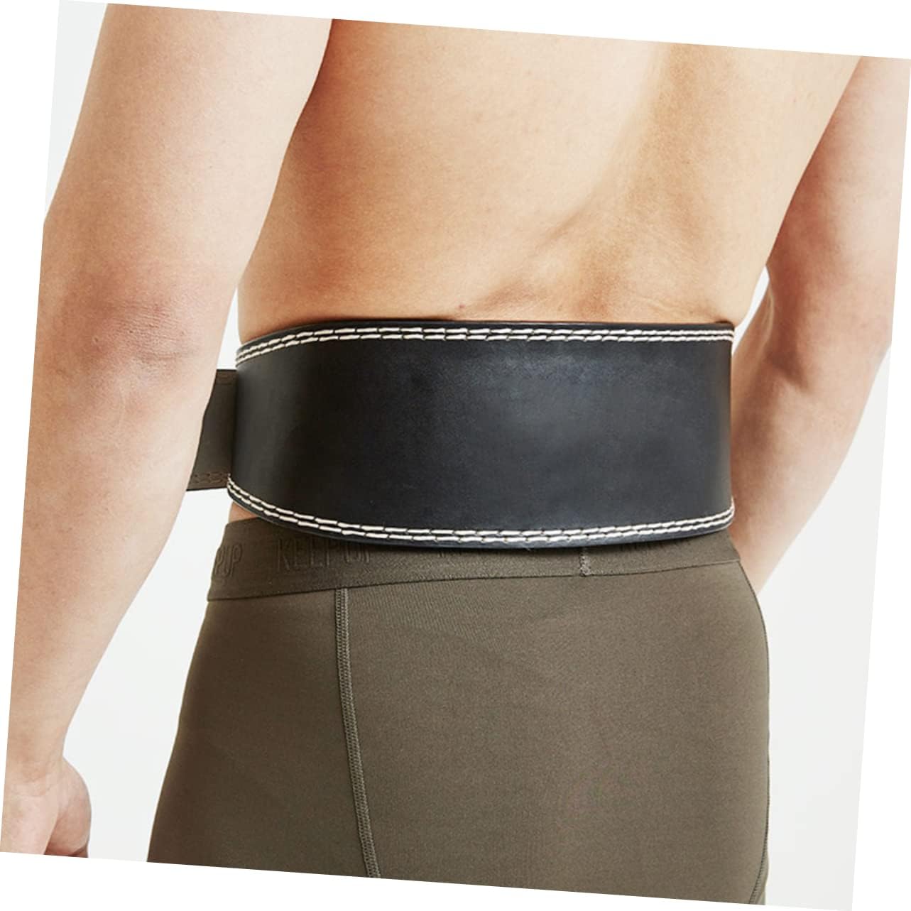Pu Support Belt for Weightlifting Waist Support for Men Women Fitness Lumbar Brace for Squats Hard Pulls Black