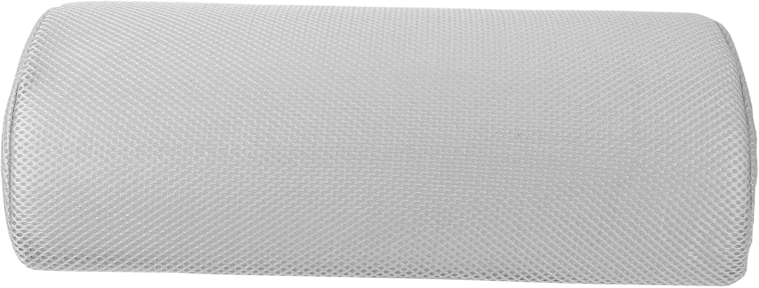 Amosfun Portable Half Moon Leg Pillow for Sleeping with High Resilience Support for Knees and Lower Back Comfortable Semi Roll Cushion for Pregnant Women Elderly and Back Sleepers Gray