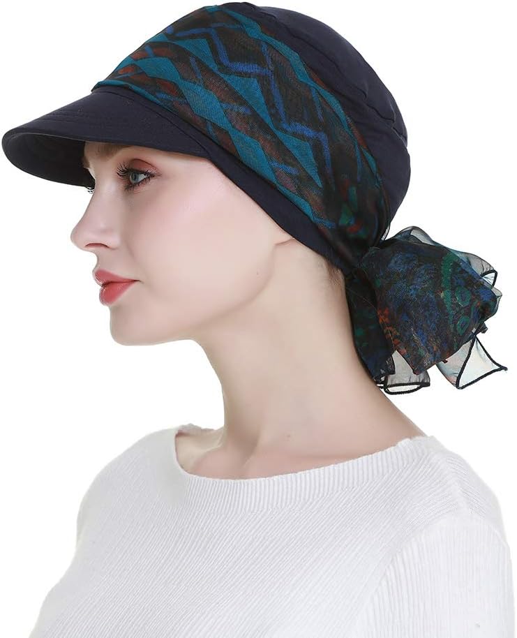 Newsboy Cap for Women Chemo Headwear with Scarfs Hair Loss Available All Year - Image 7