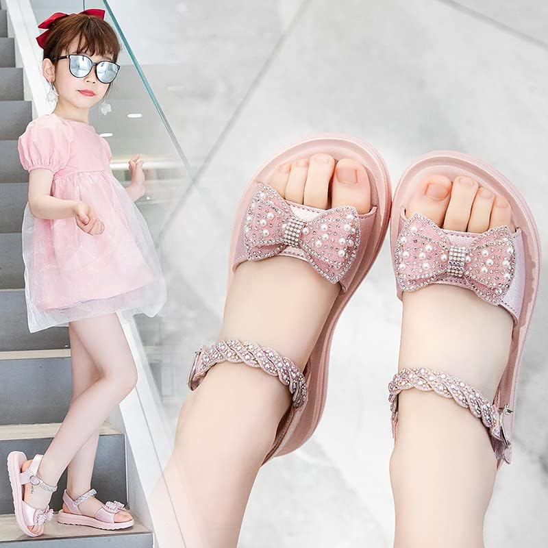 Elastic Rubber Sole Children's Shoes Bow Temperament Fashion Girls' Sandals2