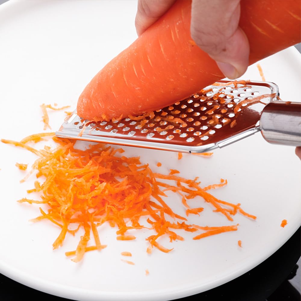 iNeibo kaasrasp Parmezaanrasp citroenrasp zester met groot en scherp raspoppervlak van premium roestvrij staal, antislip, robuust en vaatwasmachinebestendig