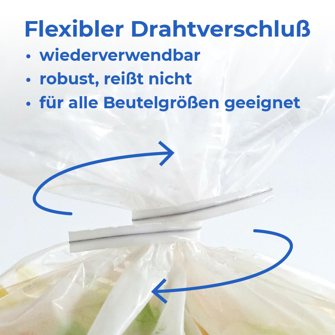 pely Sacchetti per congelatore, 1 l, Confezione Risparmio da 100 Sacchetti, Protezione Completa per Aroma e Gusto, Made in Germany